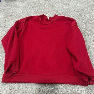 SHEIN Women's Vibrant Red Crew Neck Sweater